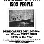 The Titanic Carried Down 1503 People, a poster by the American Issue Publishing Co., Westerville, OH, 1913