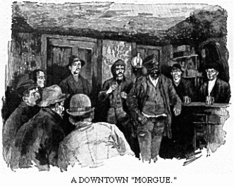 image of a bar with caption - A Downtown Morgue