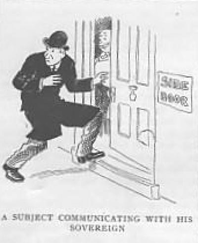 a subject communicating with his sovereign