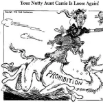 Carrie Nation Cartoon
