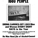 The Titanic Carried Down 1503 People, a poster by the American Issue Publishing Co., Westerville, OH, 1913