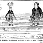 Fence cartoon in Grip, Toronto, May 7 1887