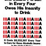 Do You Know? One Insane Person in Every Four Owes His Insanity to Drink, A poster by the American Issue Publishing Co., Westerville, OH, 1913