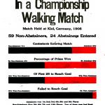 Abstainers' Advantage In a Championship Walking Match, a poster by the American Issue Publishing Co., Westerville, OH, 1913